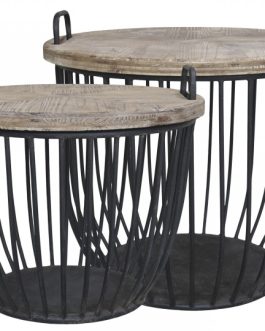 BLACK SHABBY CHIC SIDE/COFFE TABLE (LARGE)