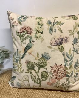 THISTLES AND FLOWERS CUSHION