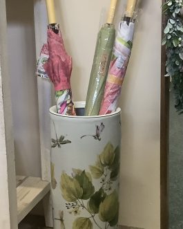 DRAGONFLY AND LEAVES UMBRELLA STAND