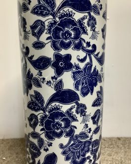 BLUE AND WHITE FLOWER UMBRELLA STAND
