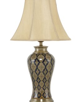 NAVY & GOLD TRADITIONAL STYLE LAMP