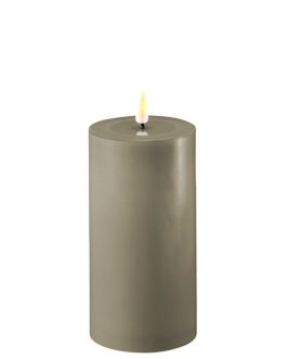 DELUXE HOMEART LED CANDLE 7.5 X 20CM SAND