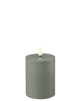 DELUXE HOMEART LED CANDLE 7.5 X 10CM SALVIE GREEN