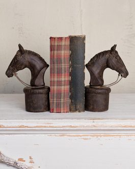 HORSES HEADS BOOK ENDS