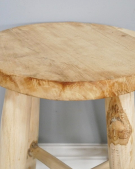 RUSTIC WOODEN STOOL