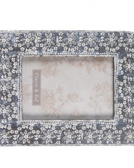 GREY AND WHITE PHOTO FRAME