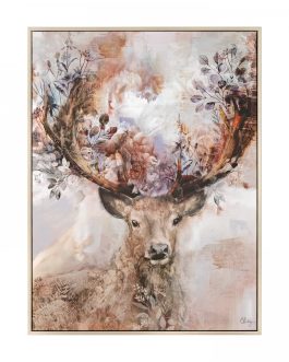 STAG AND FOLIAGE CANVAS PICTURE