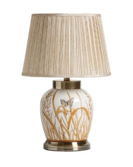 BUTTERFLY AND FLORAL TABLE LAMP