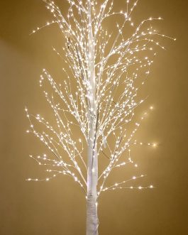 1.5 M WHITE MICRO DOT TREE WITH LEDS