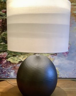 LARGE BLACK TABLE LAMP AND SHADE