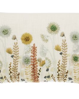 EMBROIDERED WILDFLOWER CUSHION