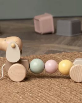 WOODEN PULL ALONG DOG TOY